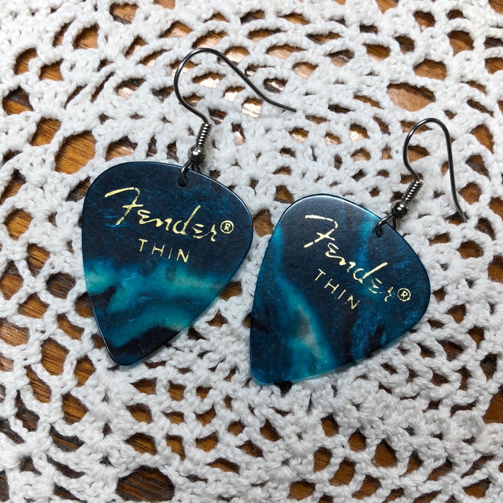 Real Fender Pick Earrings